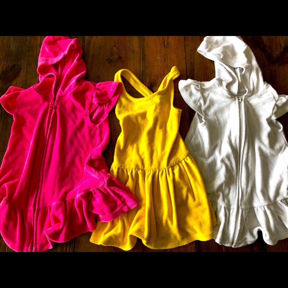 Set of 3 baby girl swim coverups